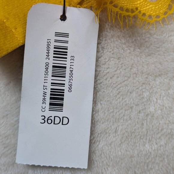 La Senza Beyond Sexy Ultimate Plunge Bra 36DD Yellow Lace Underwire - Picture 7 of 8